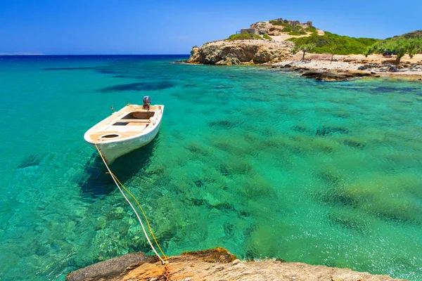 Lagoa azul da praia de Vai em Creta — Fotografia de Stock