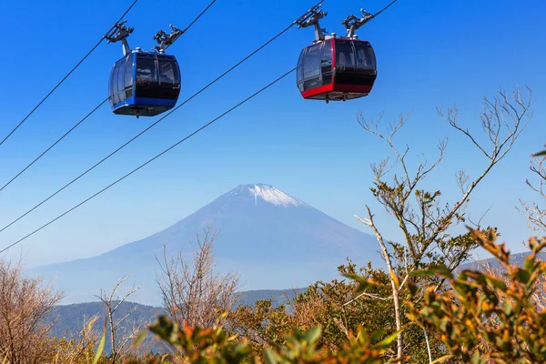 Fuji Dağı, Japonya için teleferik — Stok fotoğraf