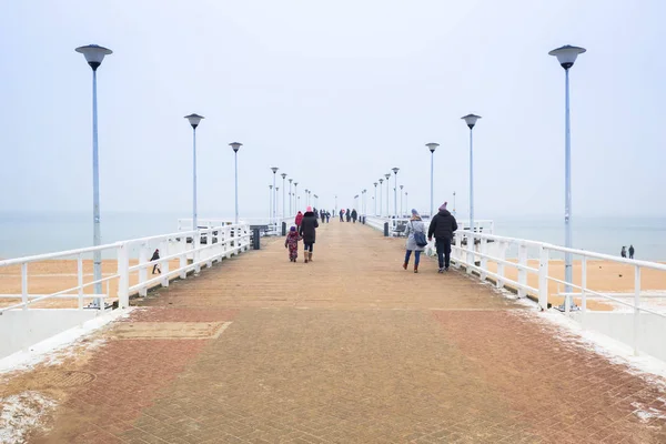 Pier at Baltic Sea in Gdansk Brzezno — Stock Photo, Image