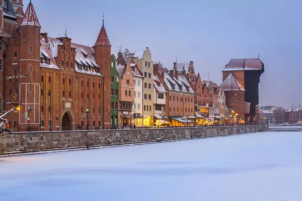 A Gdansk óvárosának Zachariasza folyó, Lengyelország — Stock Fotó