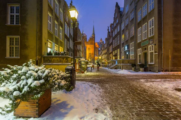 Улица Мариацка в Гданьске, Польша — стоковое фото