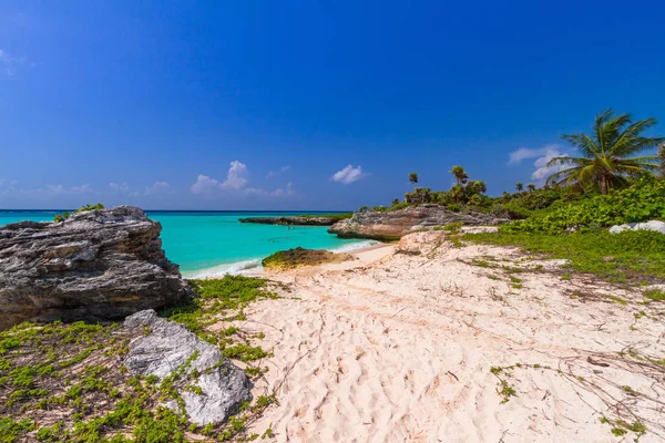 Playa en el mar Caribe en Playa del Carmen — Foto de Stock