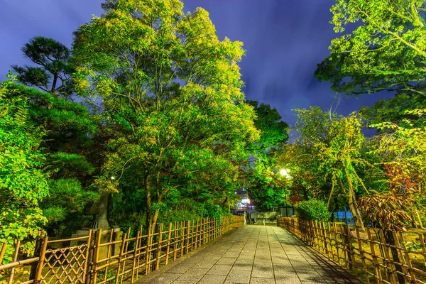 Parque Verde em Kyoto à noite — Fotografia de Stock