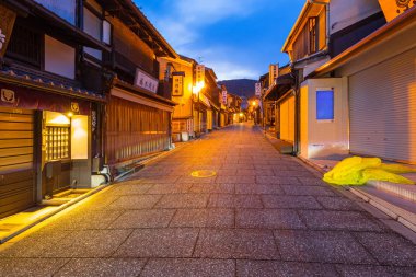 Higashiyama taslağı Kyoto Japon eski şehirde gece, Japonya