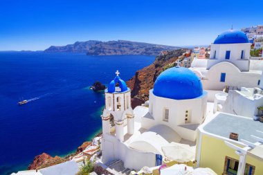 Güzel Oia şehir Santorini Adası