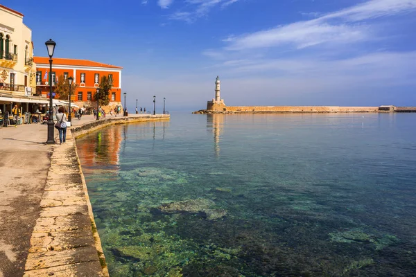 Antiguo puerto veneciano de Chania en Creta, Grecia —  Fotos de Stock