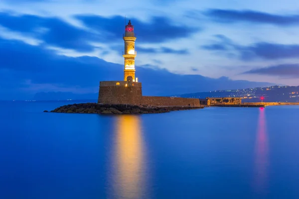 Hanya, Crete eski Venedik liman deniz feneri — Stok fotoğraf