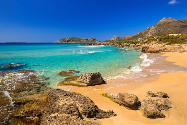 Hermosa playa de Falassarna en Creta — Foto de Stock
