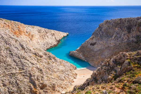 Amazing Seitan limania beach on Crete — Stock Photo, Image