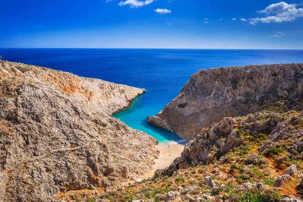 Amazing Seitan limania beach on Crete — Stock Photo, Image