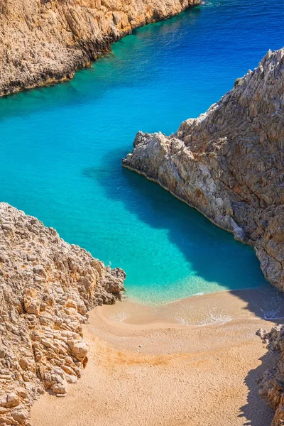 Úžasné Seitan limania beach na Krétě — Stock fotografie