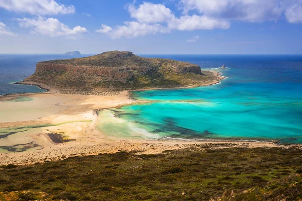 Atemberaubende Landschaft von Balos Strand auf Beton — Stockfoto