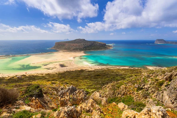 Verbazingwekkende landschap van Balos beach op Kreta — Stockfoto