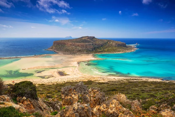 Úžasné scenérie Balos Beach na Krétě — Stock fotografie