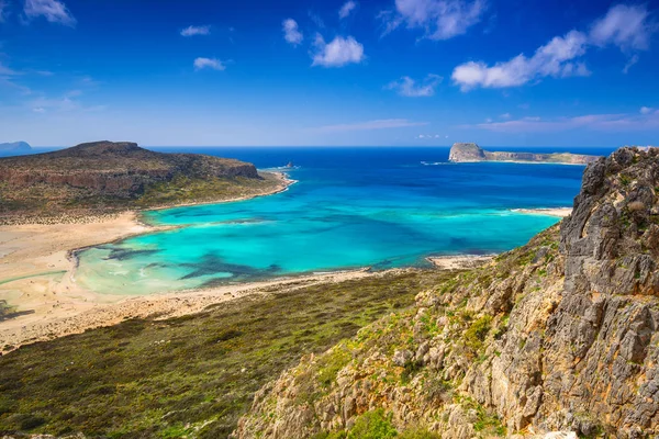 Удивительные пейзажи пляжа Балос на Крите — стоковое фото