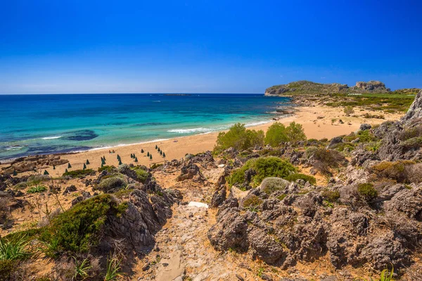 Scenérie Falassarna Beach na Krétě — Stock fotografie