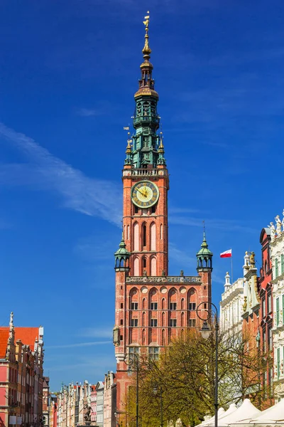 Arquitetura da prefeitura histórica em Gdansk — Fotografia de Stock