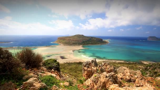 Παραλία Μπάλος στην Κρήτη — Αρχείο Βίντεο