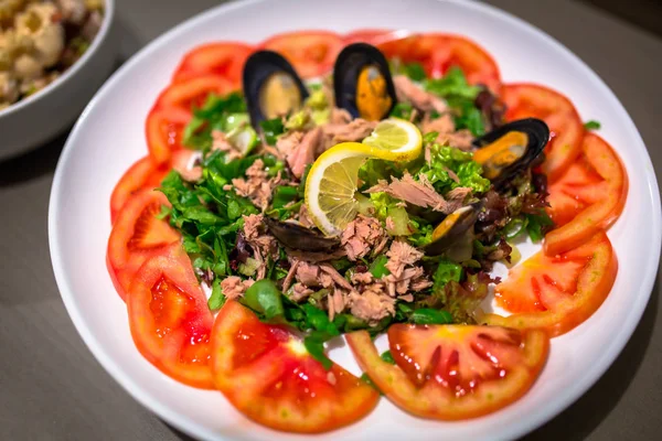 Ensalada griega de mariscos — Foto de Stock