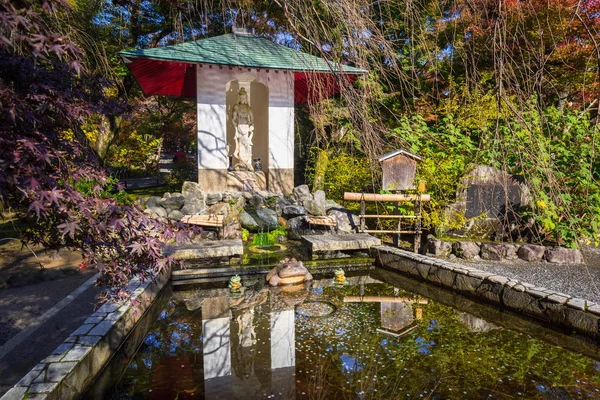 Rybník v orientální park v Kjótu — Stock fotografie