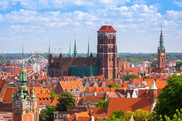 Arquitectura del casco antiguo de Gdansk — Foto de Stock