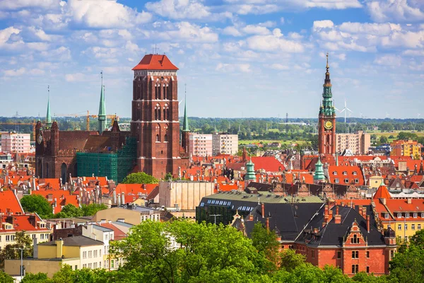 Arquitectura del casco antiguo de Gdansk — Foto de Stock