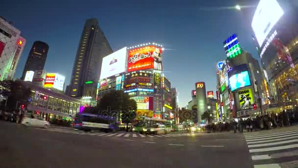 日本东京Shibuya区的行人过道 — 图库视频影像