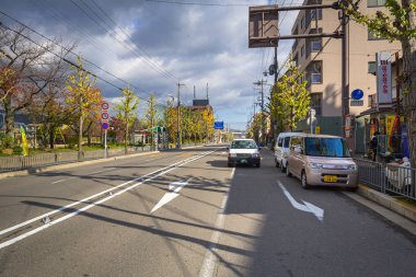 Arahiyama taslağı Kyoto, Japonya sokaklarında