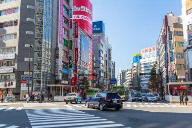 Ikebukuro bölge Tokyo Metropolü, Japonya, yaya geçidi