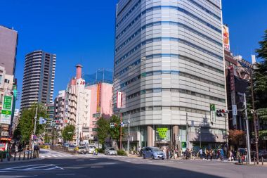 Ikebukuro bölge Tokyo Metropolü, Japonya, yaya geçidi