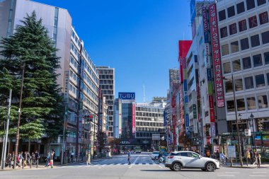 Ikebukuro bölge Tokyo Metropolü, Japonya, yaya geçidi