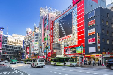 Ikebukuro bölge Tokyo Metropolü, Japonya, yaya geçidi