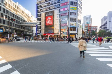 Ikebukuro bölge Tokyo Metropolü, Japonya, yaya geçidi
