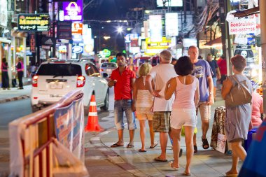 Patong işlek cadde gece, Tayland