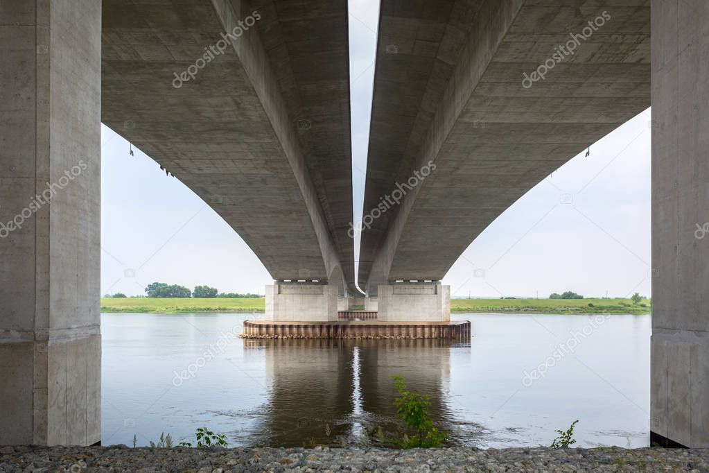 Highway viaduct over Vistula river
