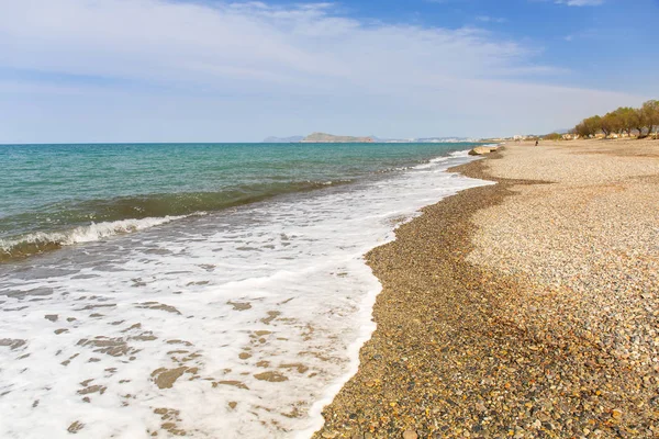 Kamenité pláže Maleme na Krétě — Stock fotografie