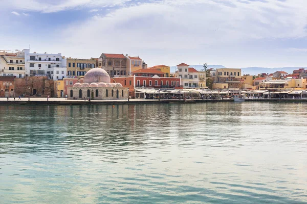 Old Venetian harbour of Chania on Crete, Greece — Stock Photo, Image