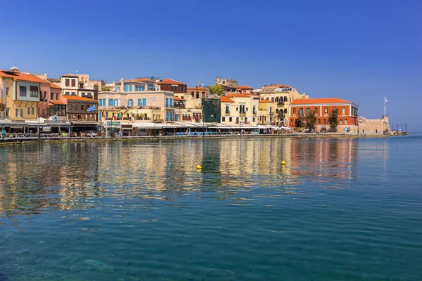 Antiguo puerto veneciano de Chania en Creta, Grecia —  Fotos de Stock