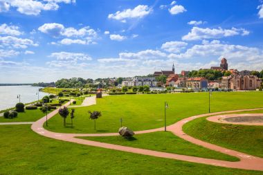 Eski kasaba Tczew, Vistula Nehri