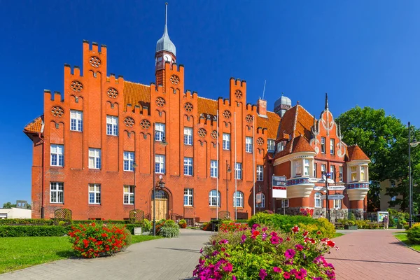 Architecture of neo-gothic city hall in Tczew — Stock Photo, Image