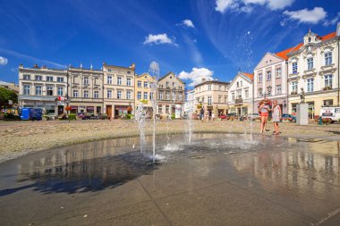 Polonya eski Tczew şehir Şehir Meydanı
