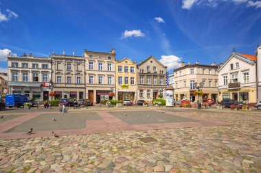 Polonya eski Tczew şehir Şehir Meydanı