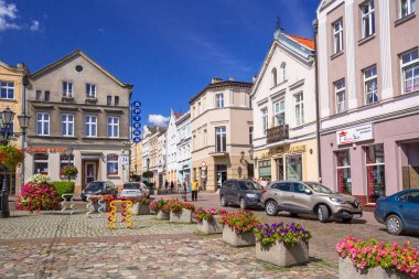 Polonya eski Tczew şehir Şehir Meydanı