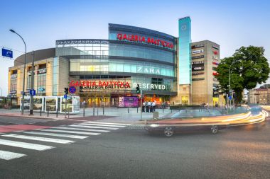 Galeria Baltycka Gdansk - Wrzeszcz gün batımında, Polonya