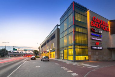 Galeria Baltycka Gdansk - Wrzeszcz gün batımında, Polonya