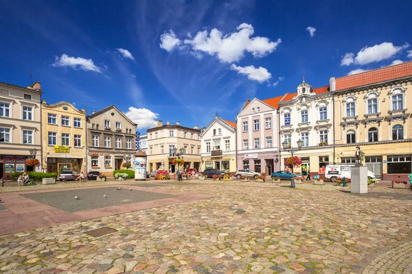 Plaza en el casco antiguo de la ciudad de Tczew en Polonia — Foto de Stock