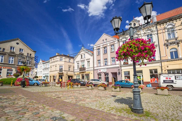 Vierkant in de oude stad van Tczew stad in Polen — Stockfoto