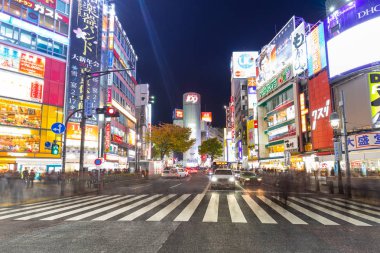 Tokyo Shibuya kapış geçerken geceleri, Japonya