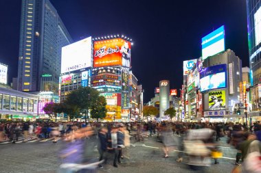 Tokyo Shibuya kapış geçerken geceleri, Japonya