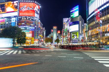 Tokyo Shibuya kapış geçerken geceleri, Japonya